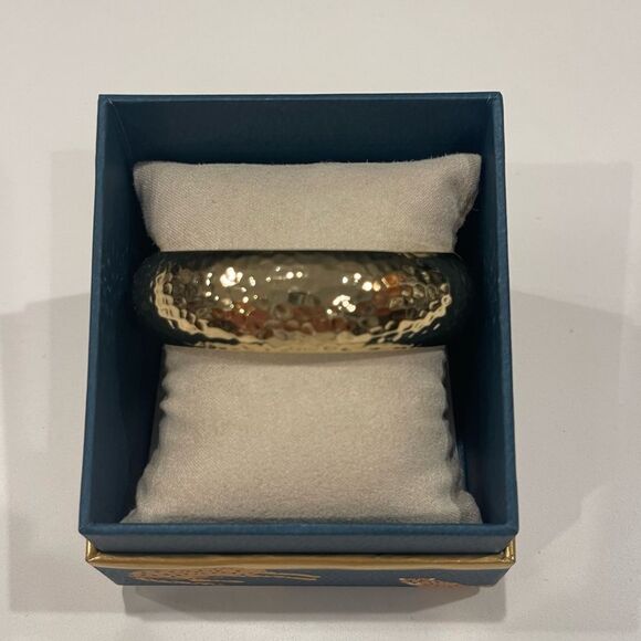 House of Harlow Hammered Gold Fashion Cuff Bracelet NIB - Picture 1 of 7